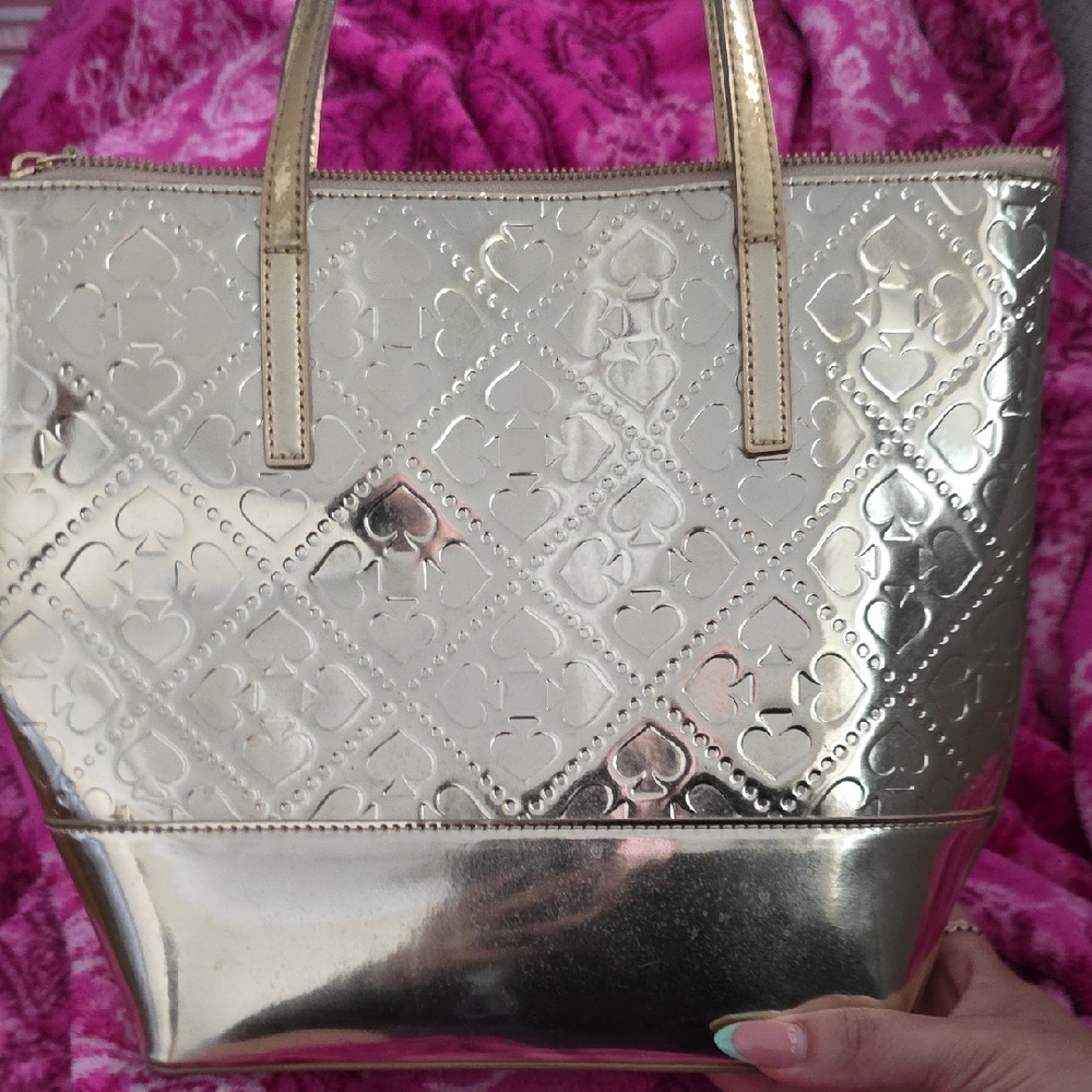 Kate Spade Metallic Gold Satchel and Wallet - Picture 4 of 8